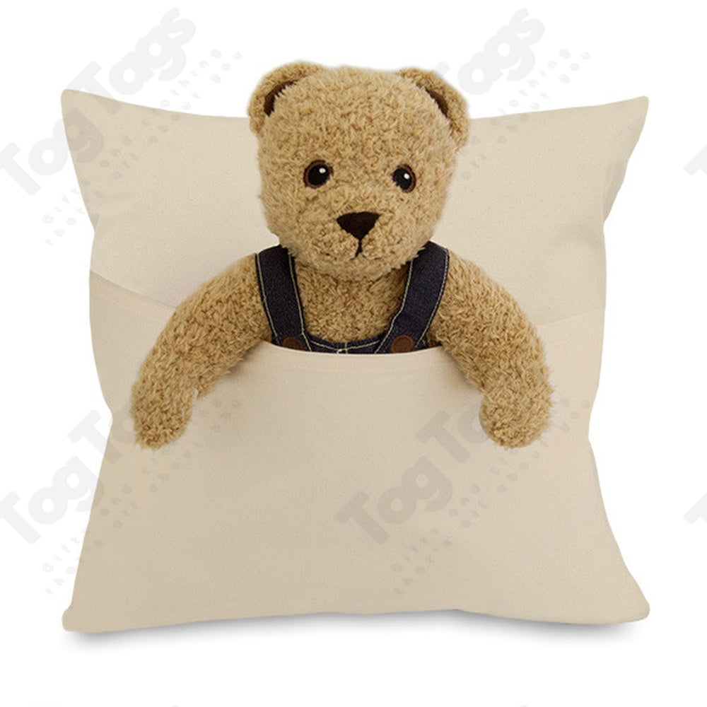 In Memory of... Canvas pocket cushion cover 45 x 45cm
