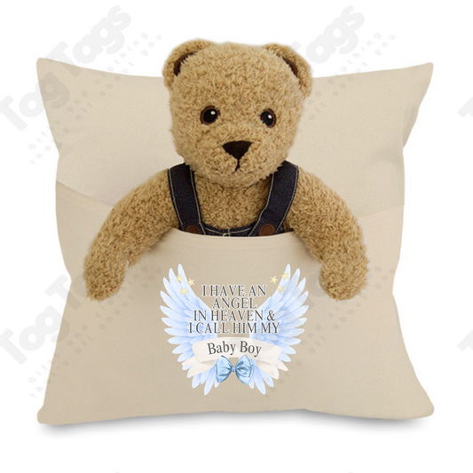 In Memory of... Canvas pocket cushion cover 45 x 45cm