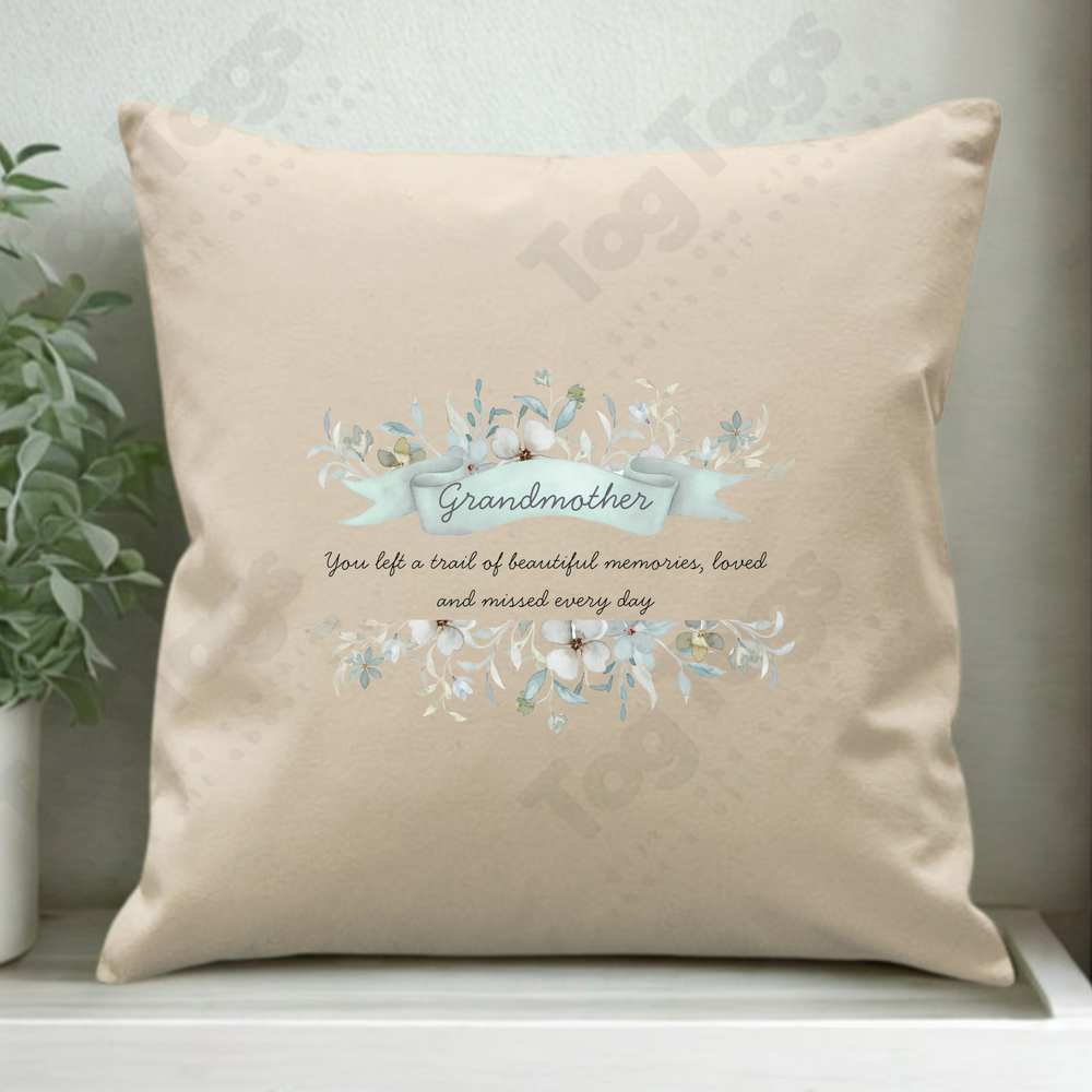 In Memory of... Canvas pocket cushion cover 45 x 45cm