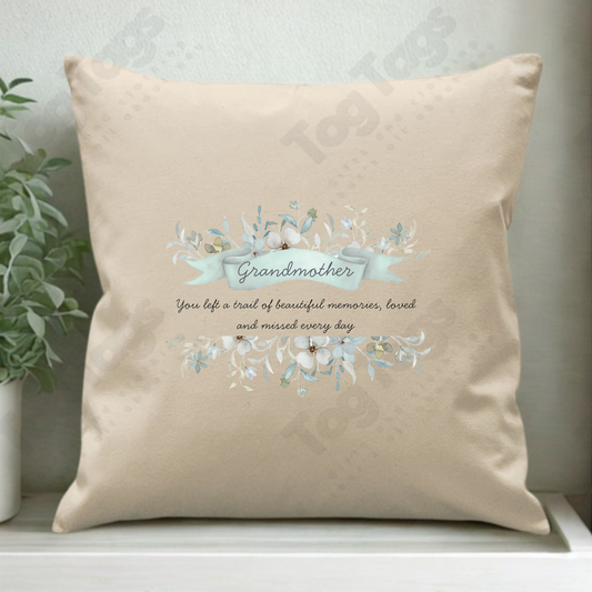 In Memory of... Canvas pocket cushion cover 45 x 45cm