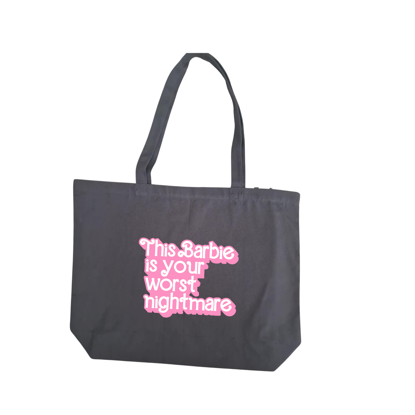 Large Slate Grey Canvas tote shopper.