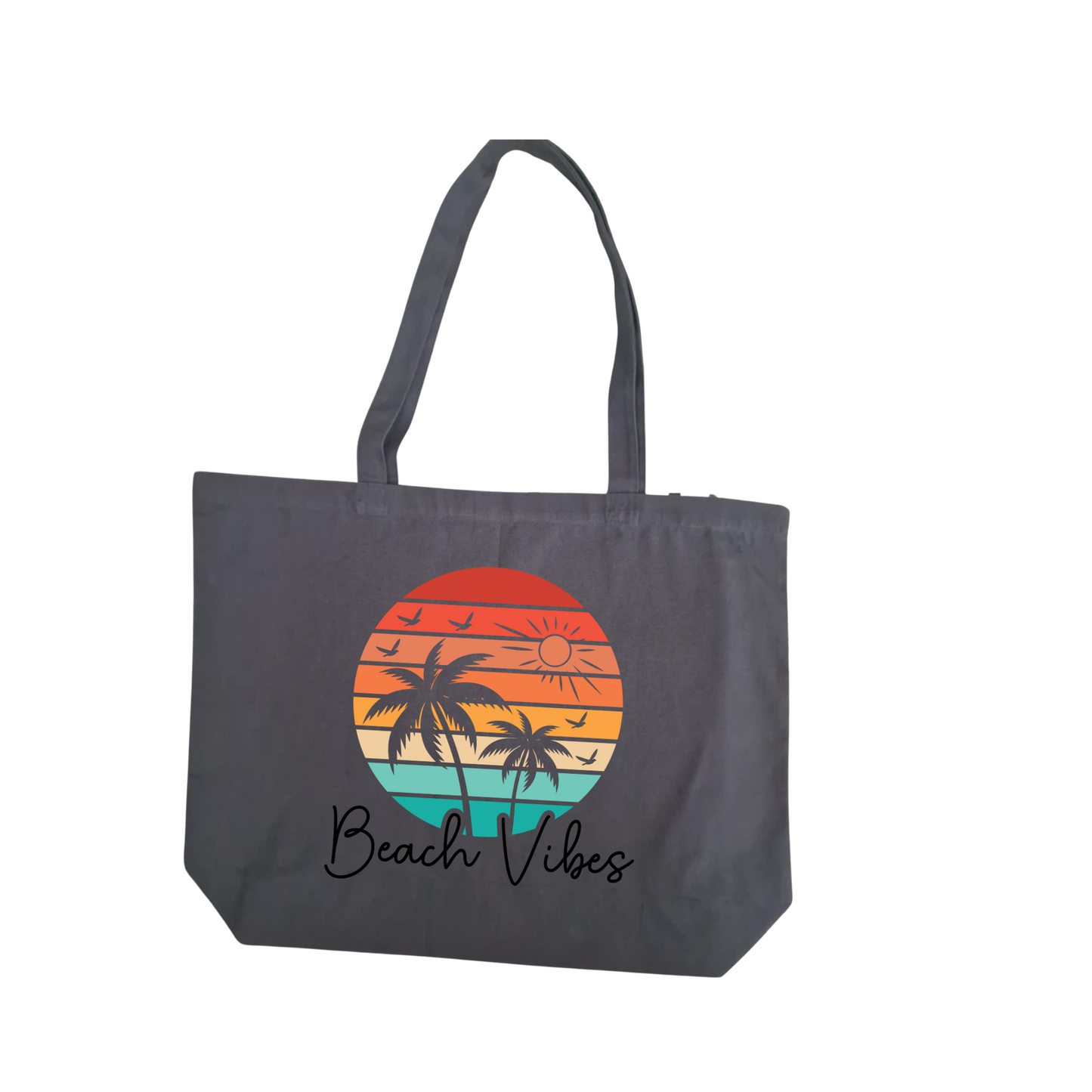 Large Slate Grey Canvas tote shopper.
