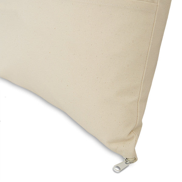 Cotton Canvas cushion Cover 45 x 45 cm with pocket