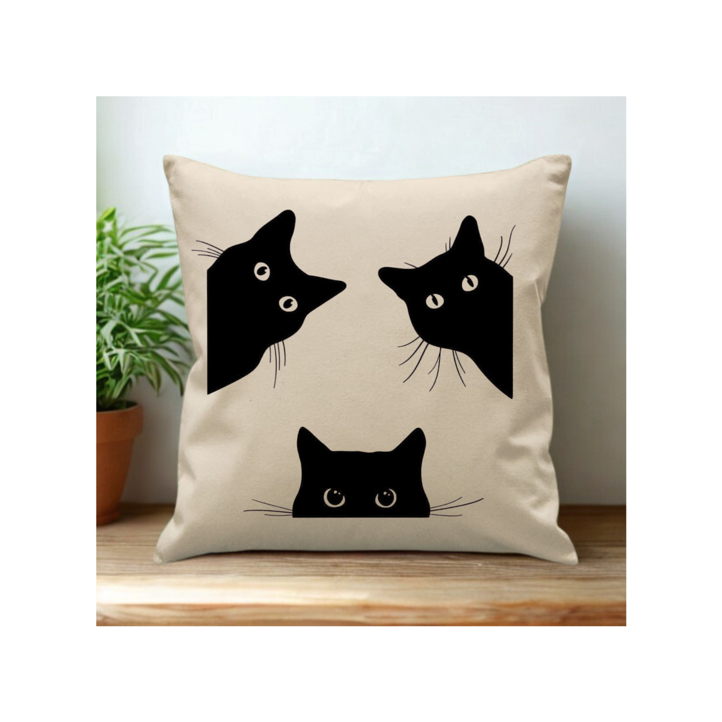 Cotton Canvas cushion Cover 45 x 45 cm with pocket