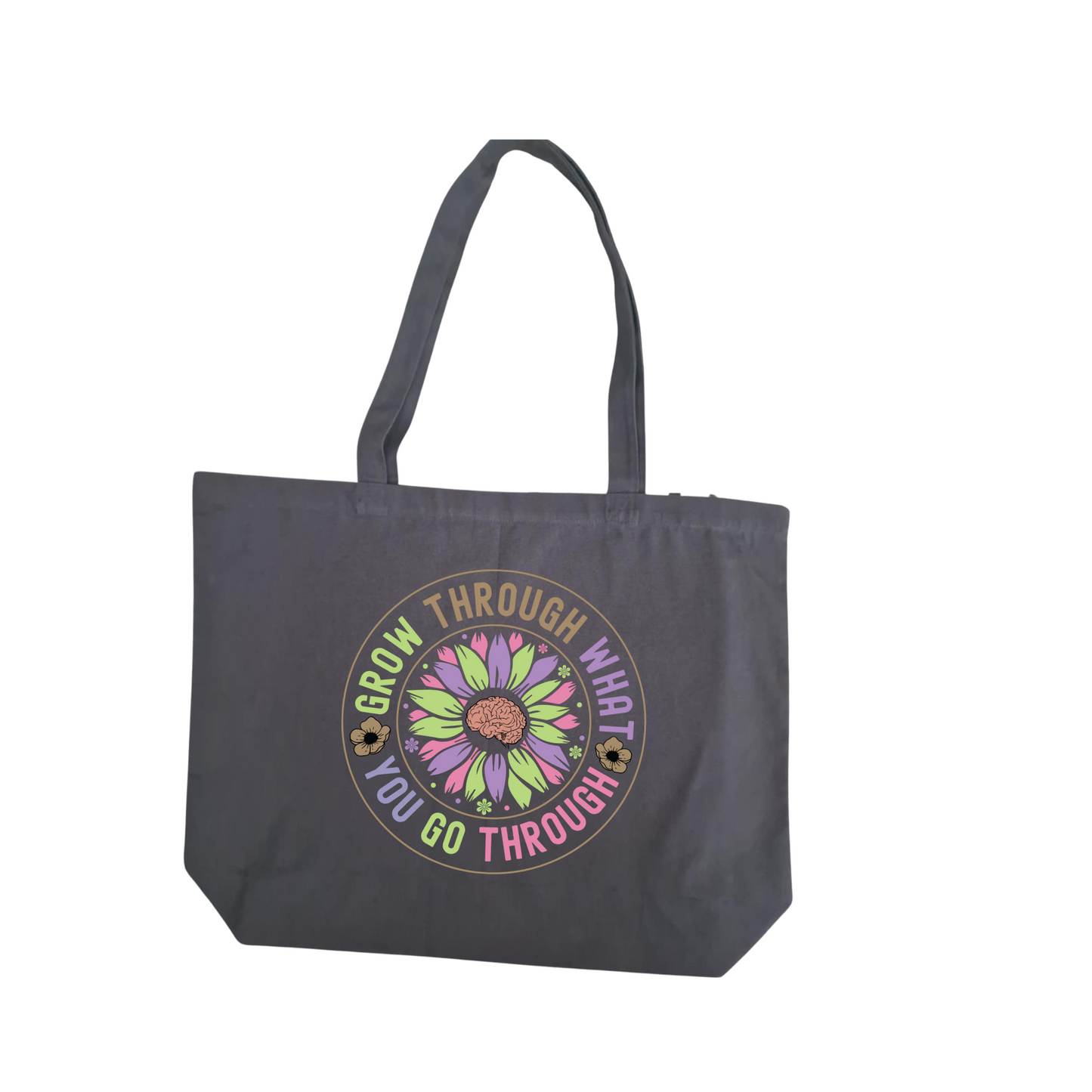 Large Slate Grey Canvas tote shopper.