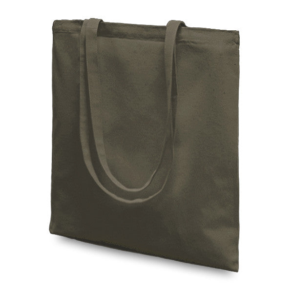 Khaki long handled canvas Tote bag long handled 36 x 39cm