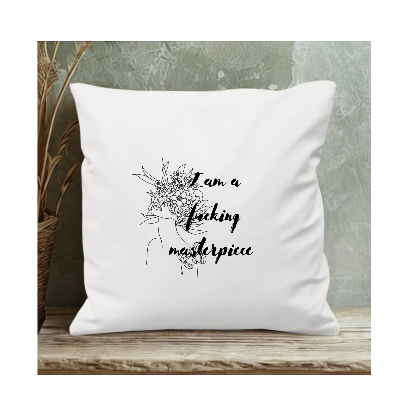 Cotton Square Cushion cover Personalised