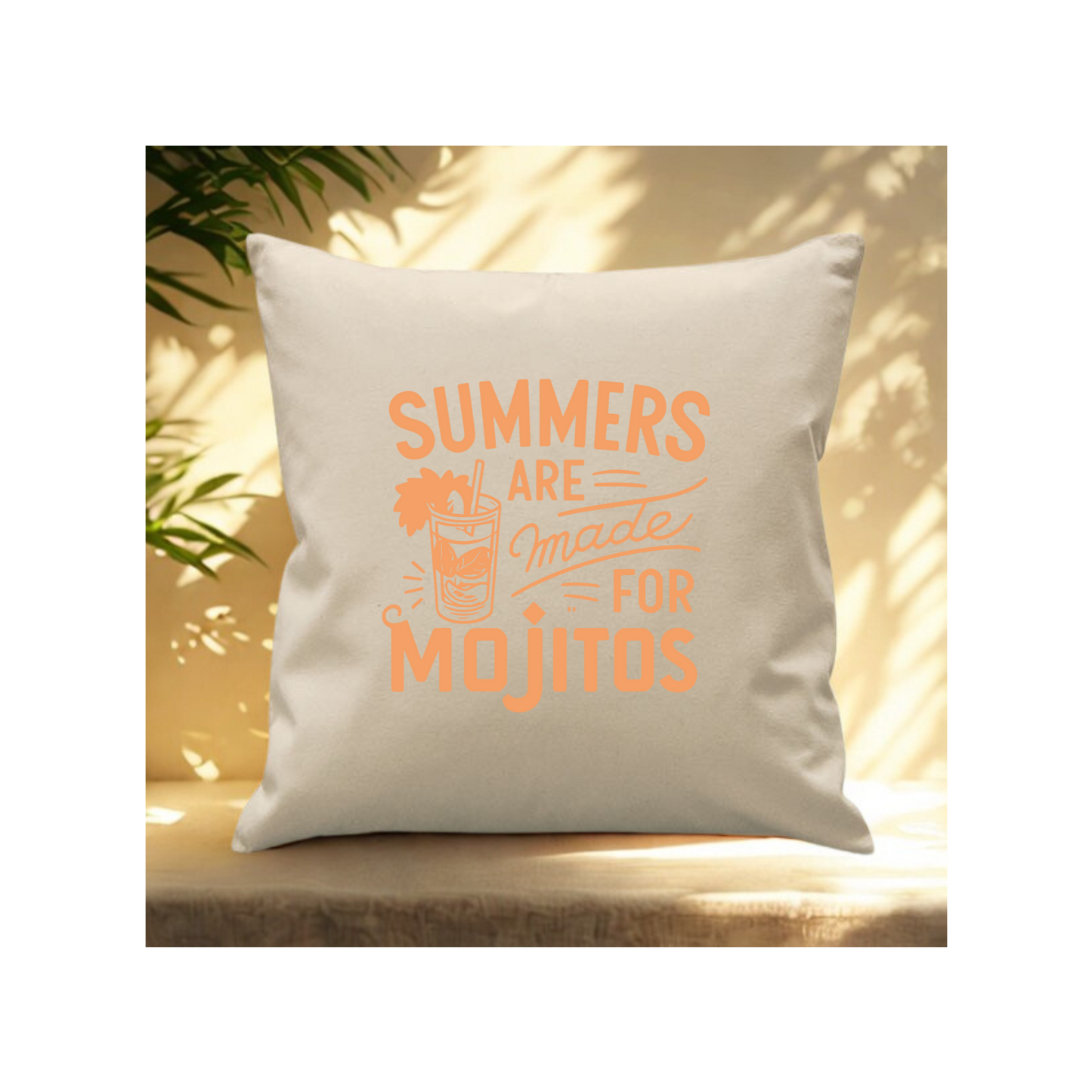 Cotton Canvas cushion Cover 45 x 45 cm with pocket