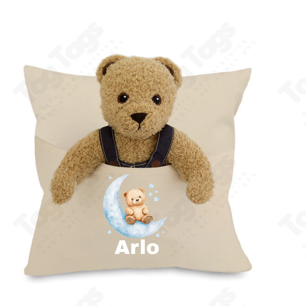 Cotton Canvas cushion Cover 45 x 45 cm with pocket