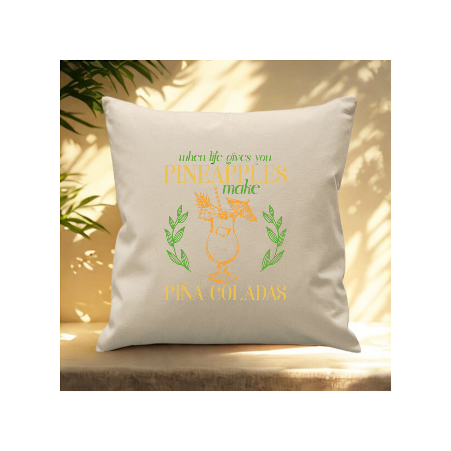 Cotton Canvas cushion Cover 45 x 45 cm with pocket