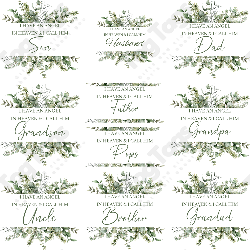 Sage green In Memory of... Solar Lights -Male relatives ( No photo)