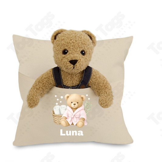 Cotton Canvas cushion Cover 45 x 45 cm with pocket