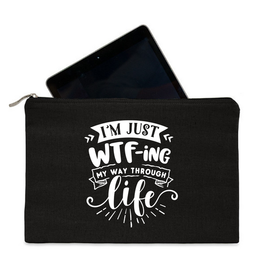 Black canvas 8oz Tablet Protector case 25 x 16cm