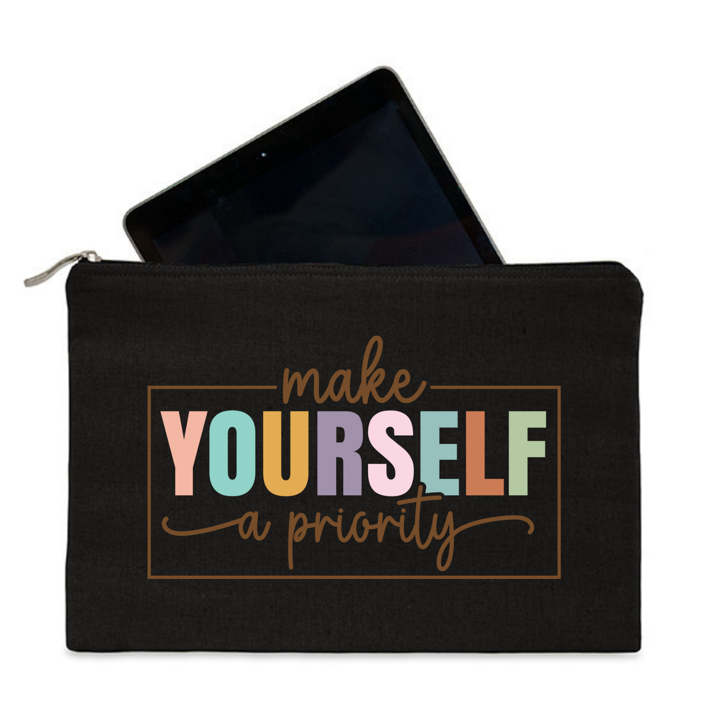 Black canvas 8oz Tablet Protector case 25 x 16cm
