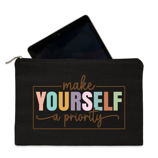 Black canvas 8oz Tablet Protector case 25 x 16cm