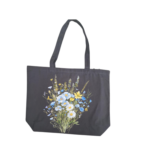 Large Slate Grey Canvas tote shopper.