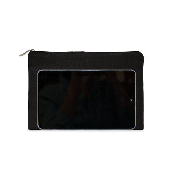 Black canvas 8oz Tablet Protector case 25 x 16cm
