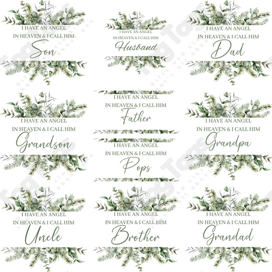 Sage green In Memory of... Solar Lights -Male relatives ( No photo)